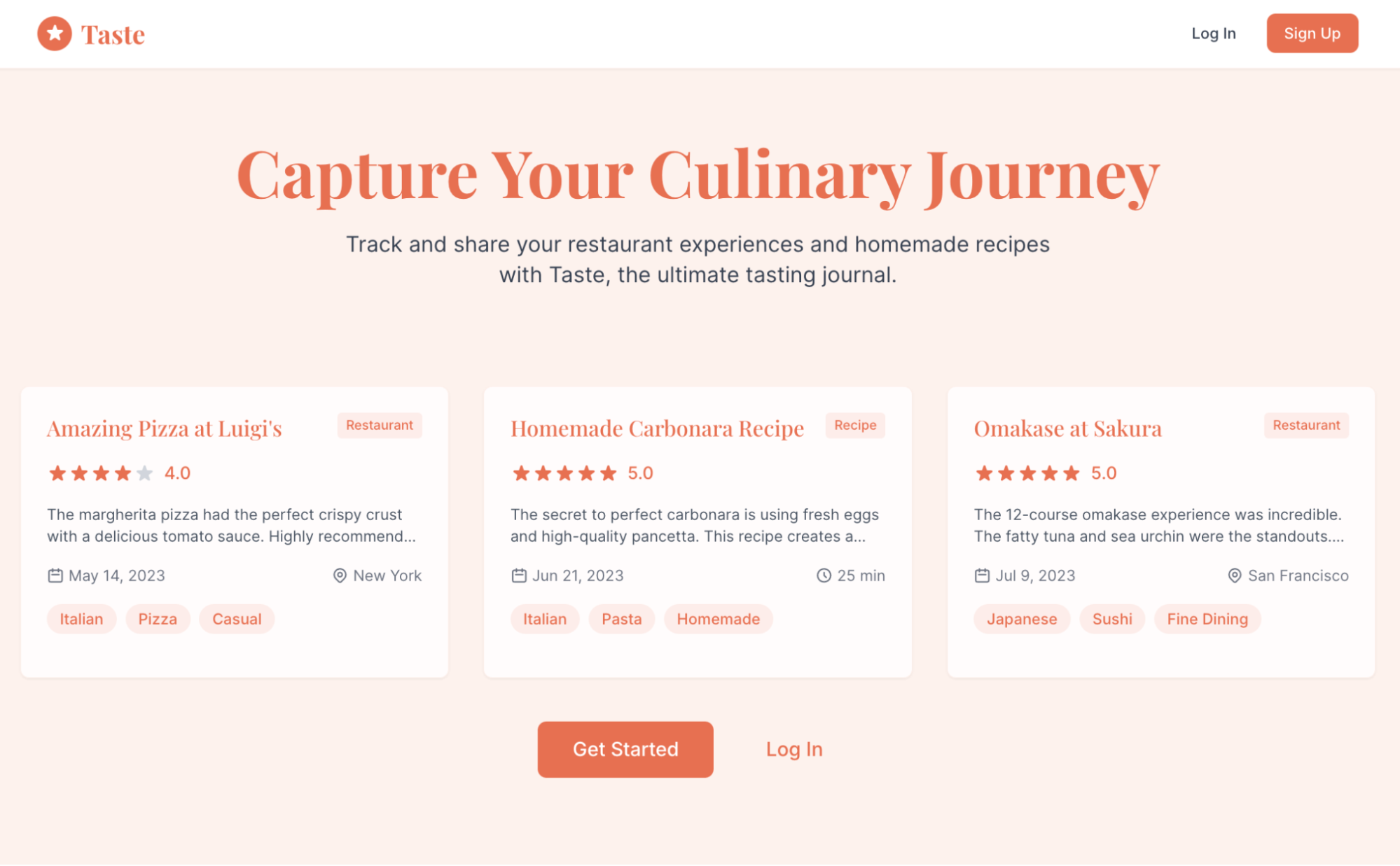 Maddy's food social networking app