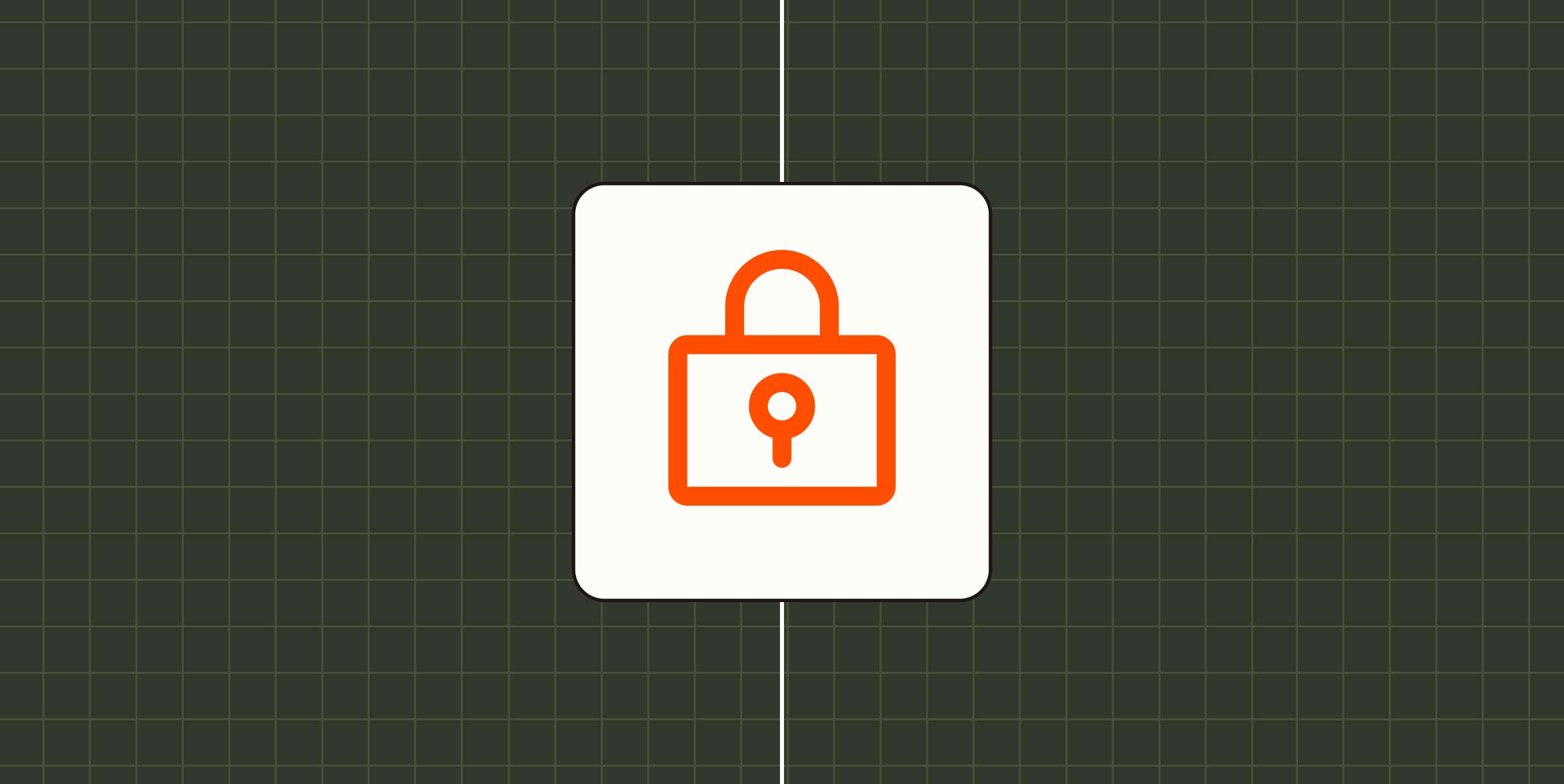Icon of a closed padlock against a dark green checkered background.