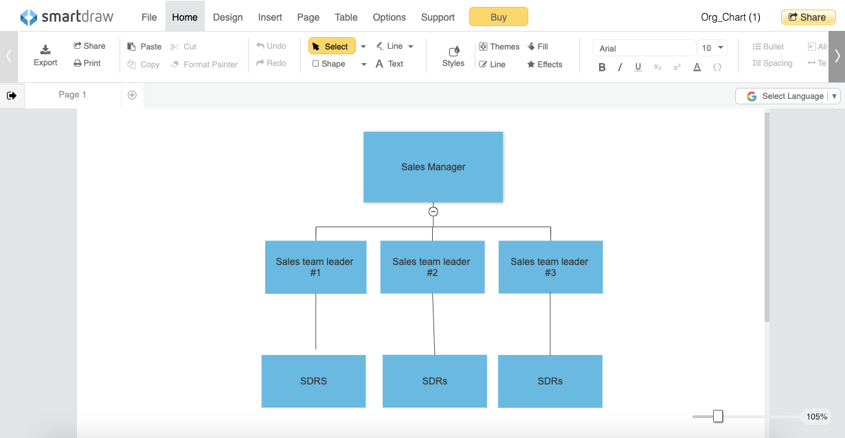 free online flow chart template