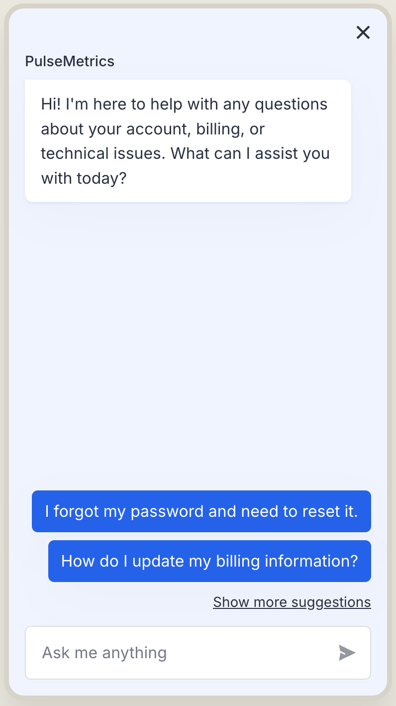 Screenshot of the Zapier Chatbots interface