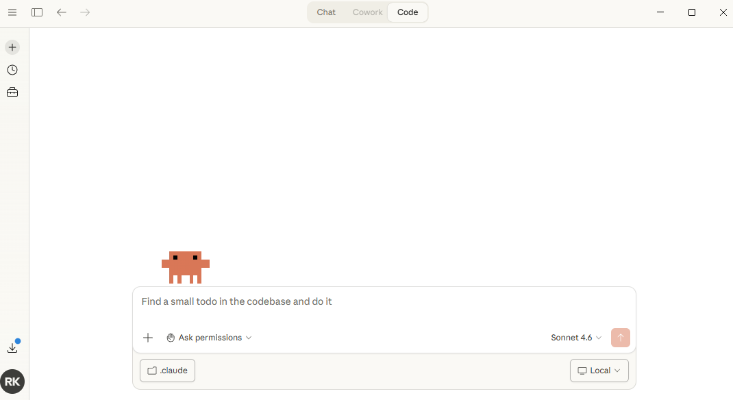 The Claude Code interface
