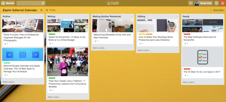 Kanban Editorial Calendar