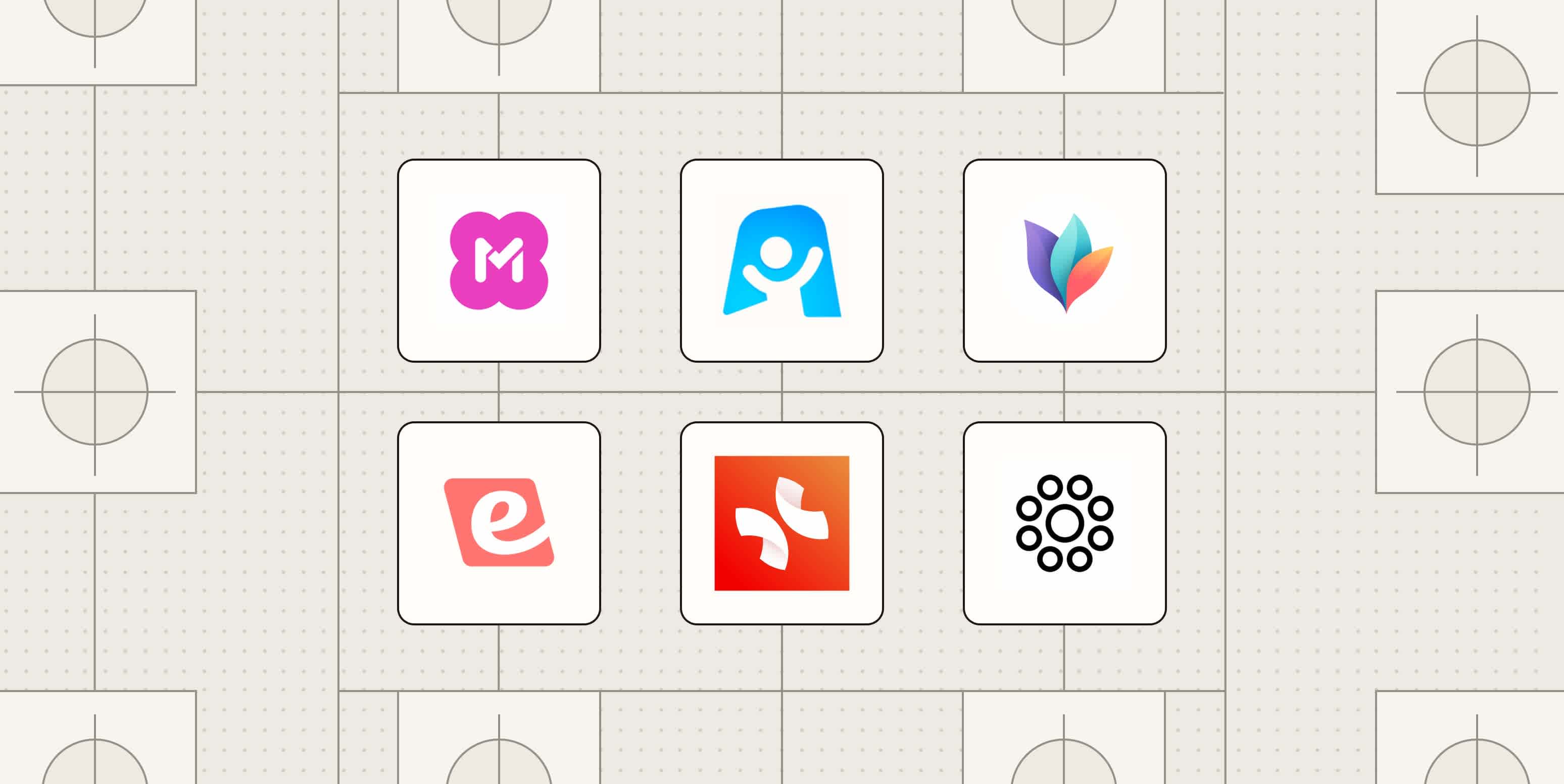 A hero image with the logos of the best mind mapping apps