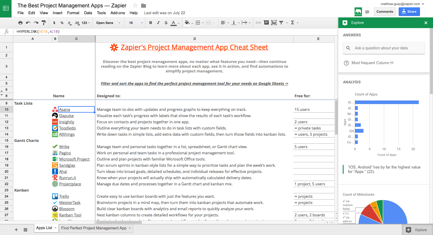 Google Sheets screenshot