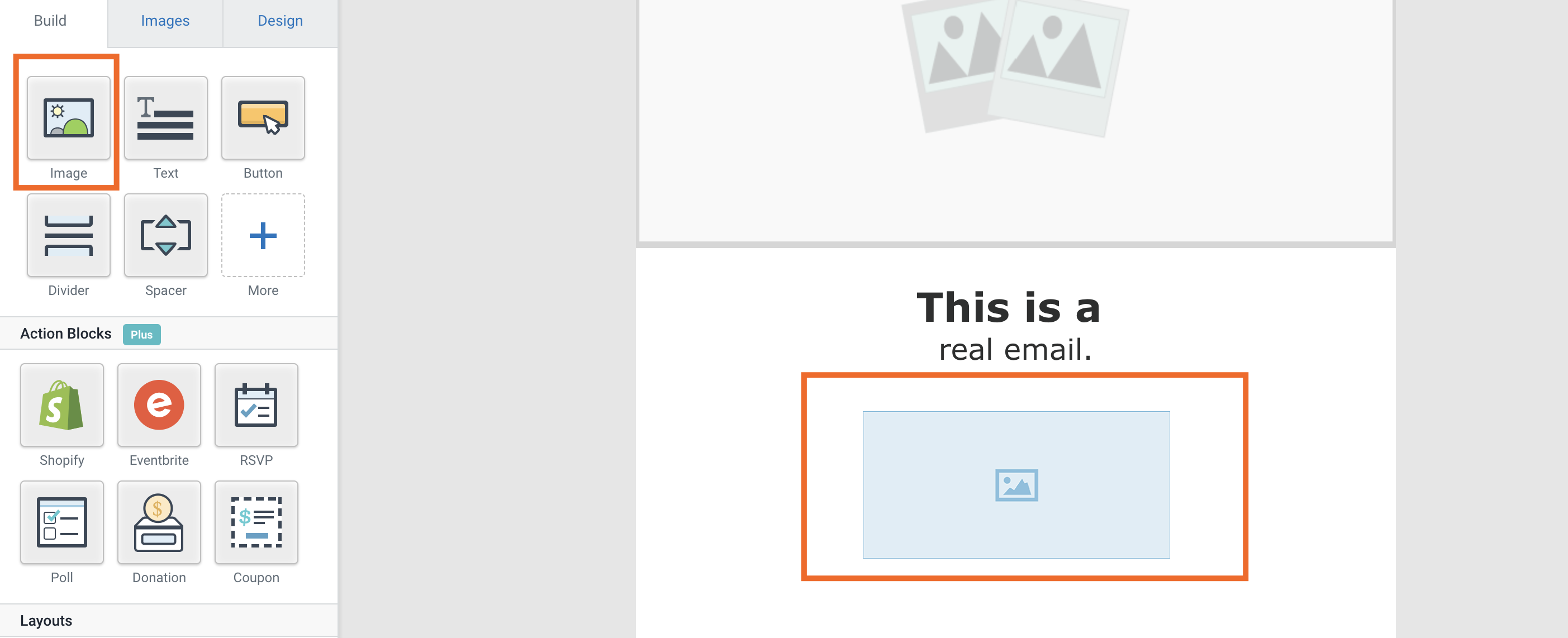 Insert an image in Constant Contact