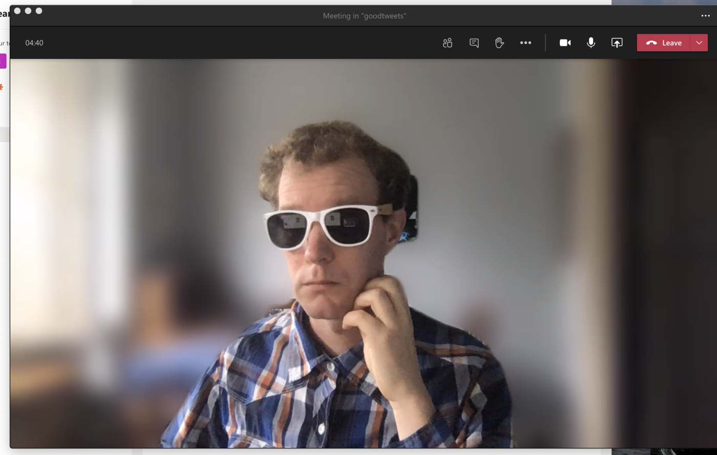 Blurred background in Microsoft Teams
