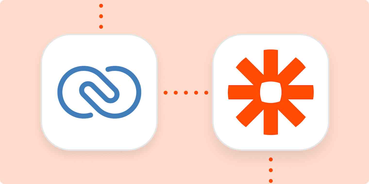 The logos for Zoho CRM and Zapier.