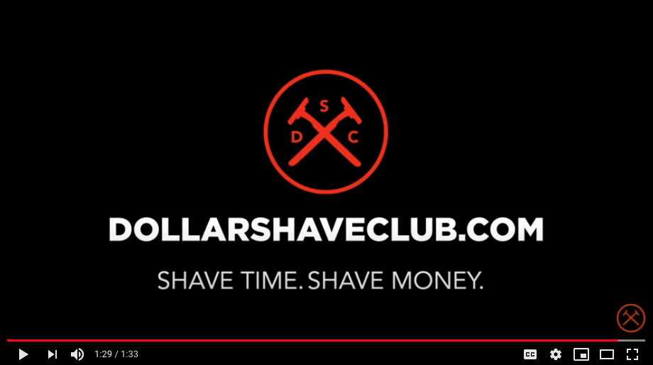 Dollar Shave Club video screen capture