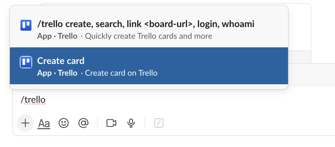 How to create a Trello card from Slack using a Slack slash command.