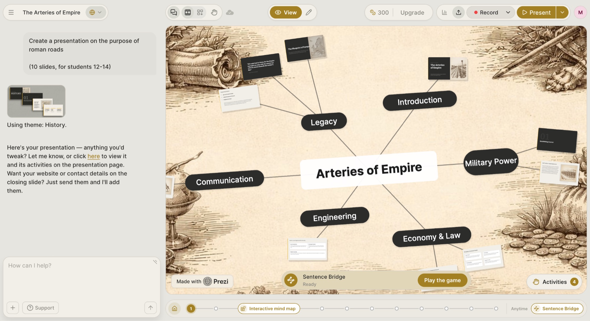 Prezi, our pick for the best AI presentation maker for non-linear, zoomable presentations