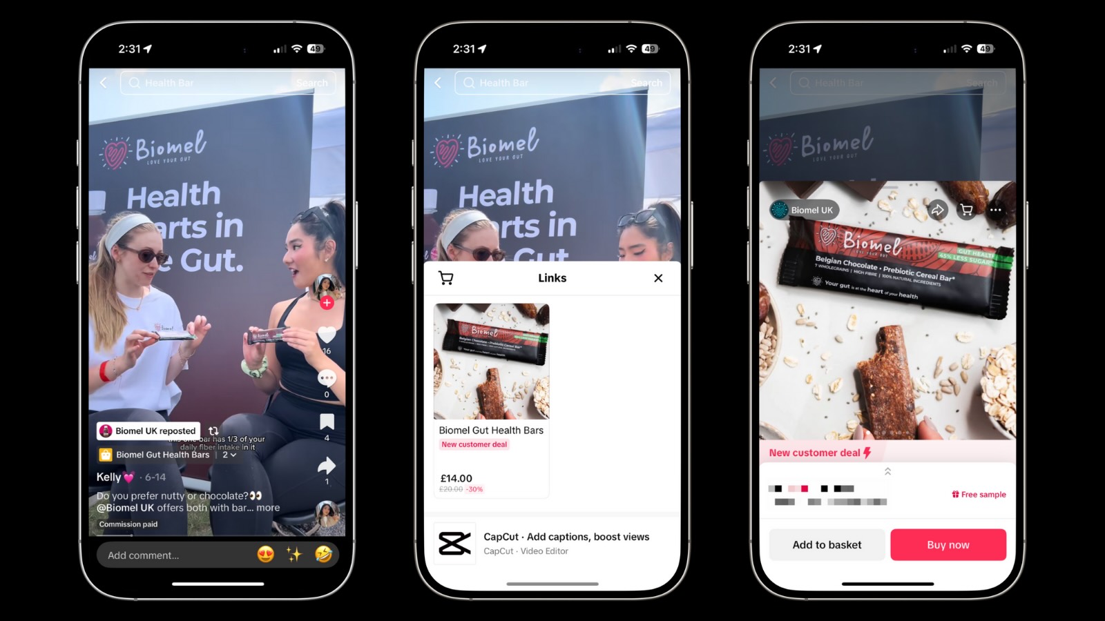 An example of affiliate marketing on TikTok