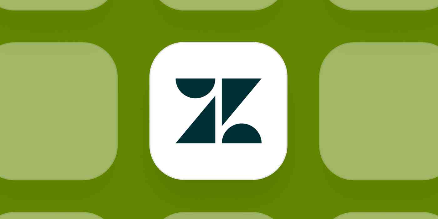 Hero image for app of the day with the Zendesk logo on a green background