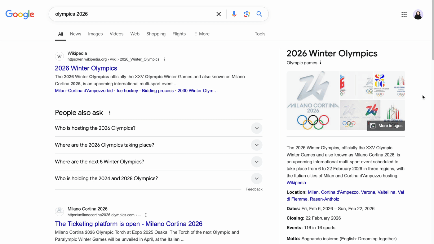 Demo of how to use the web filter in Google Search. 