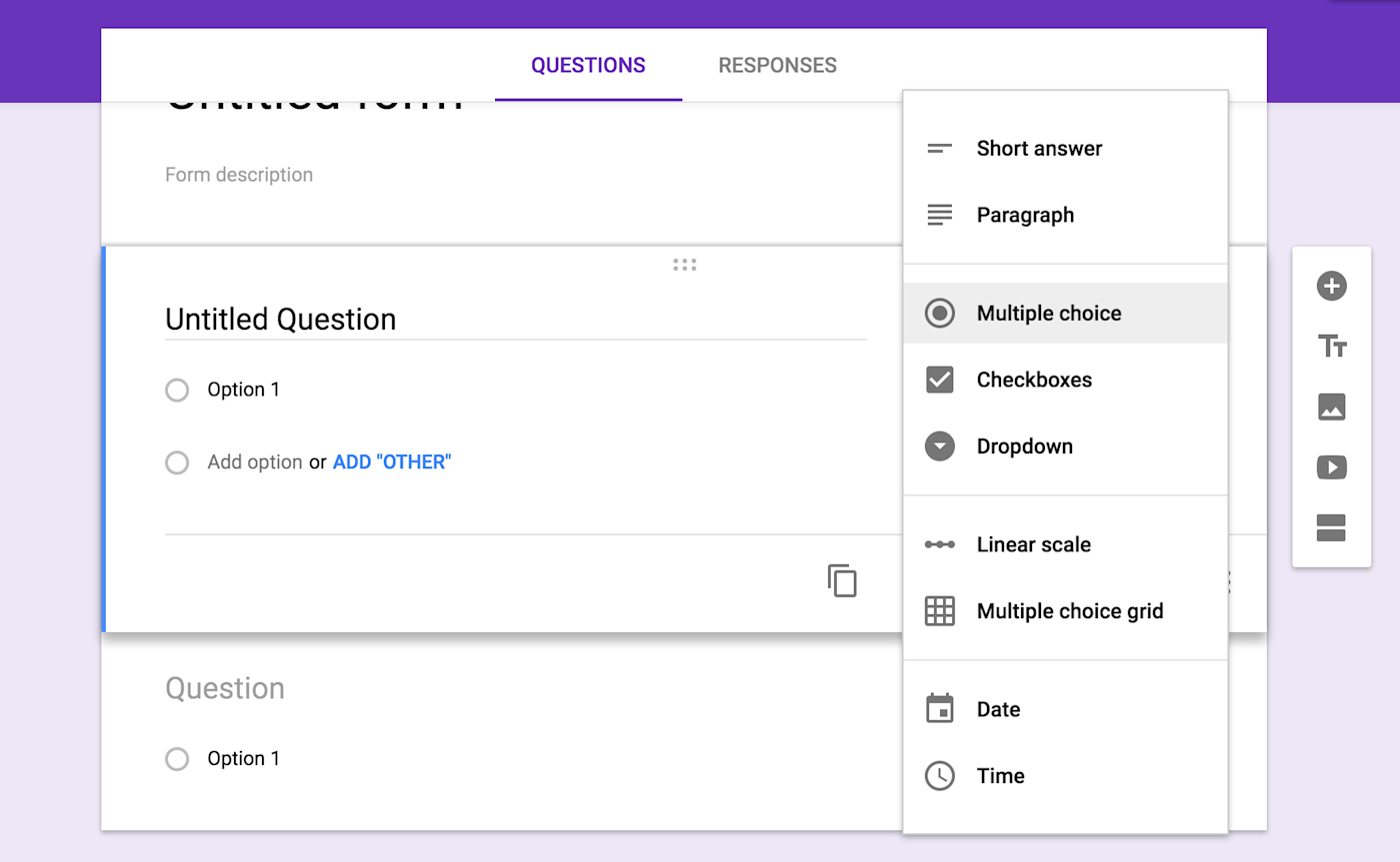 Google Forms Fields