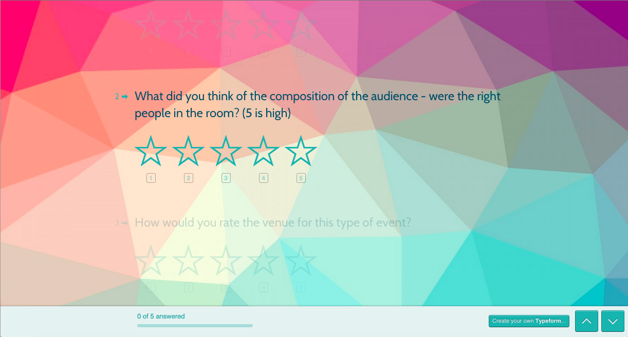 Typeform form example