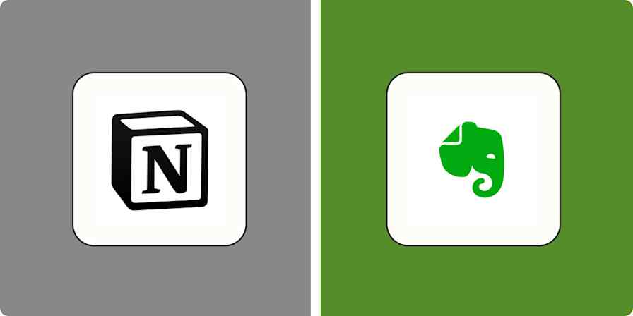 Hero image for app comparisons with the Evernote and Notion logos