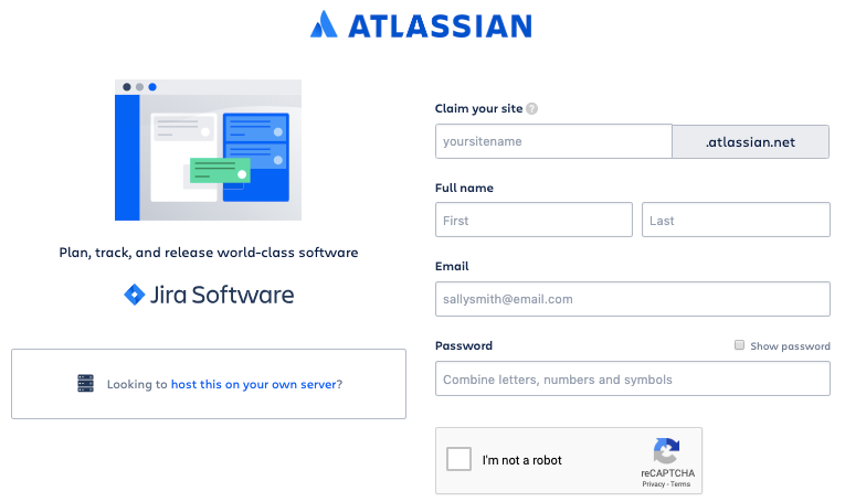 create Jira site