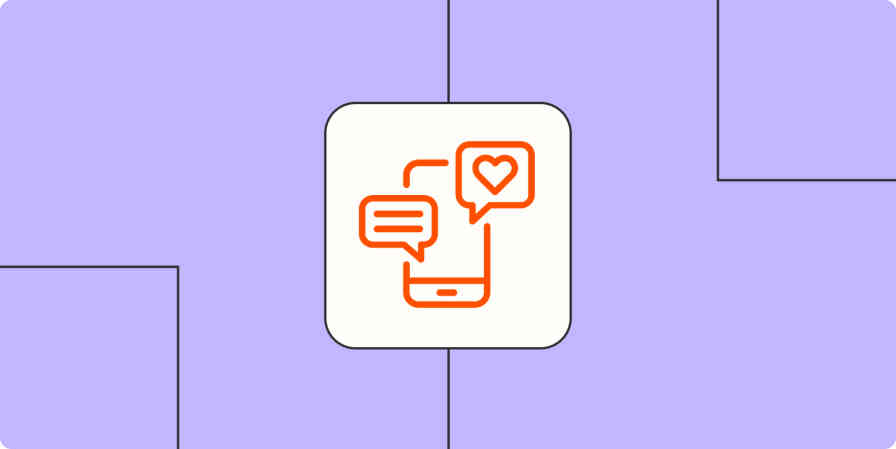 Hero image with an icon representing social media