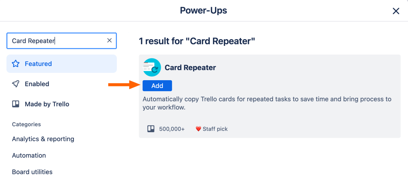 Card Repeater Power-Up. 