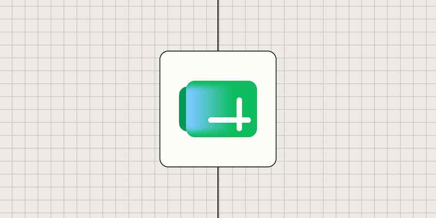 Google Sheets logo against a beige, dotted background. 