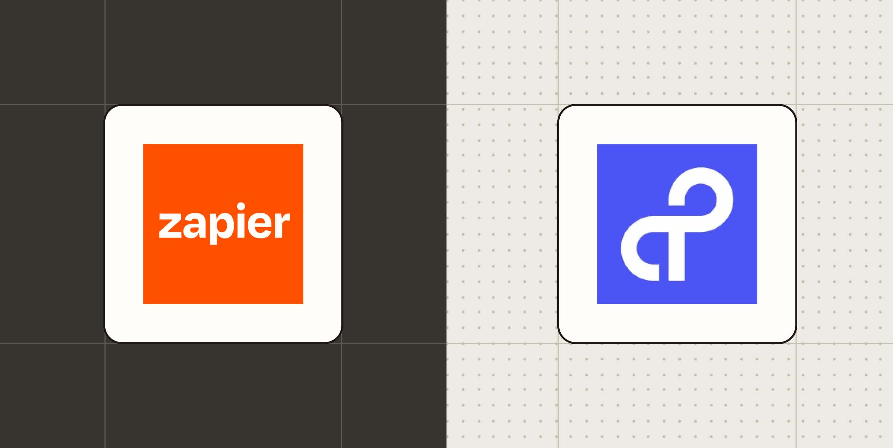 Hero image with the logos of Zapier and Tray