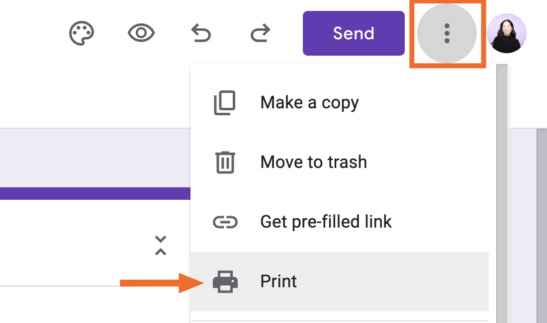 How to share a paper or PDF Google Form.