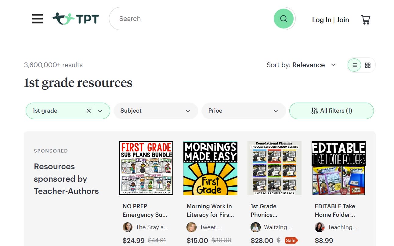 TeachersPayTeachers, an example of a two-sided marketplace