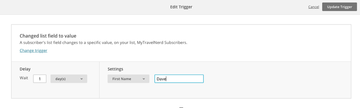 Targeting users named Dave