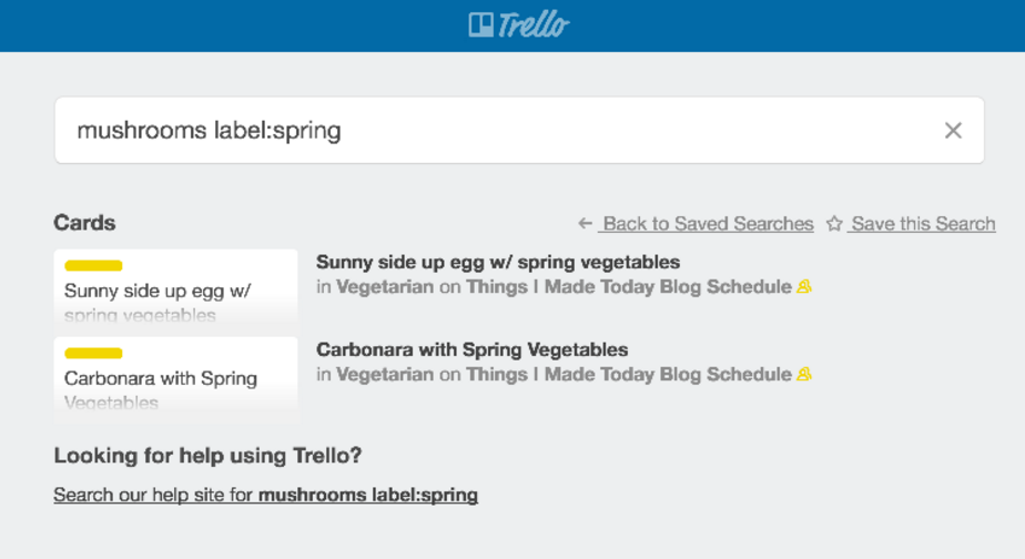 Trello search