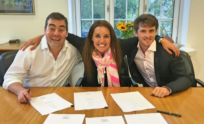 Jon Hulme, Sarah Willingham, and John Burke make their partnership official.