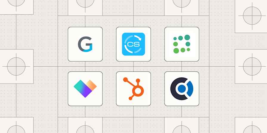 Hero image with the logos of the best customer success tools