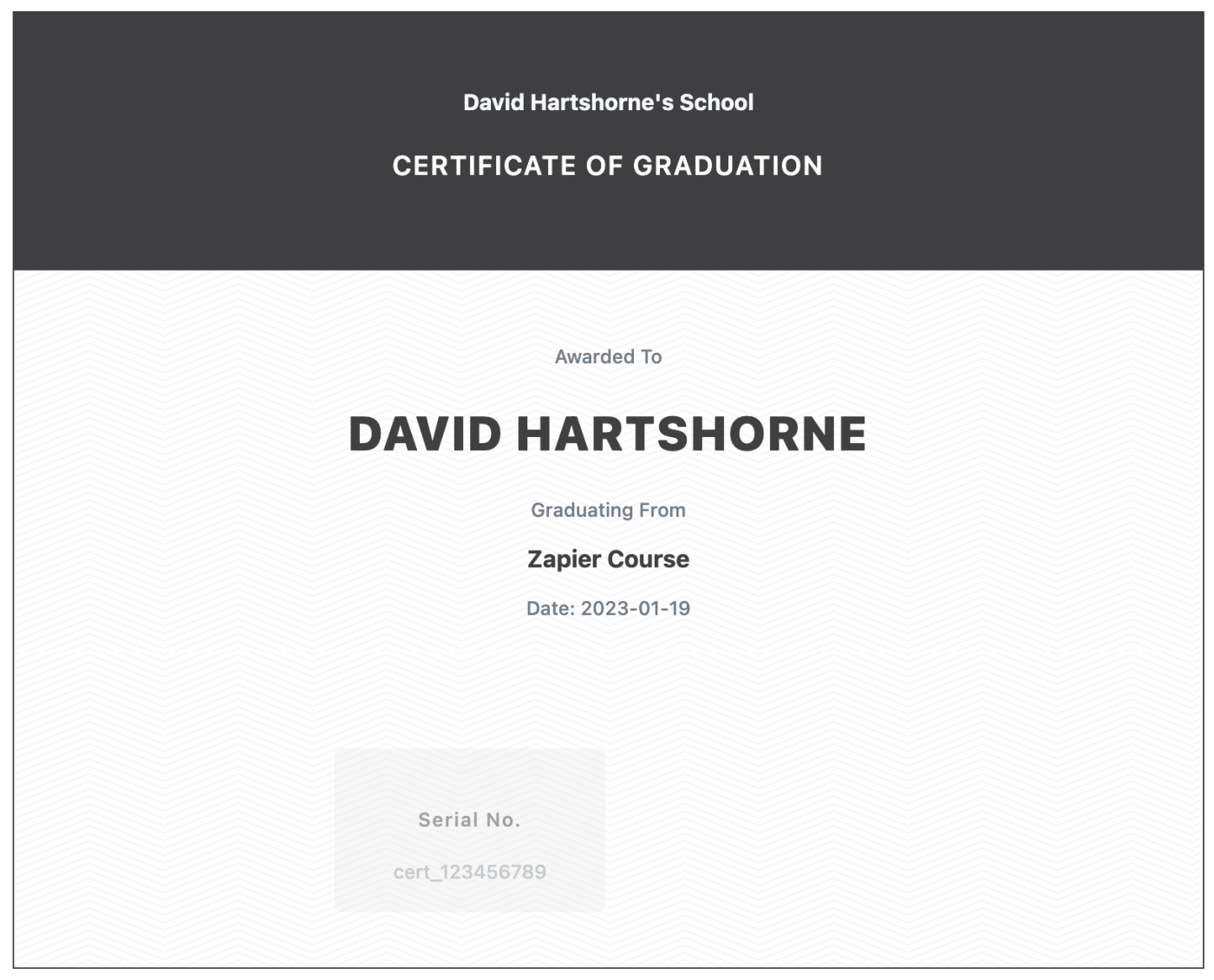 Teachable certificate from scratch