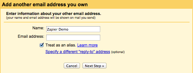 add another email address you own
