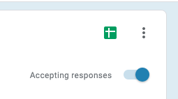 Icon to view responses as a Google Sheet