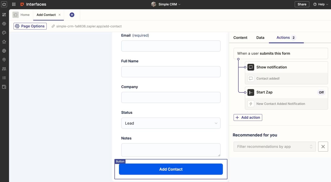 Zapier, our pick for the best creator platform for automation