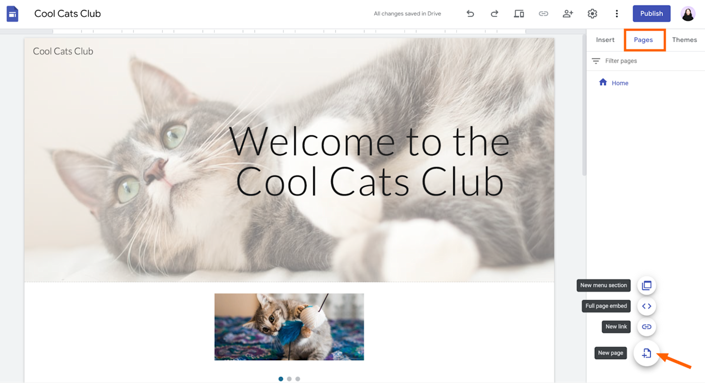 how to make websites in sites.google.com How to add a new page in Google Sites.