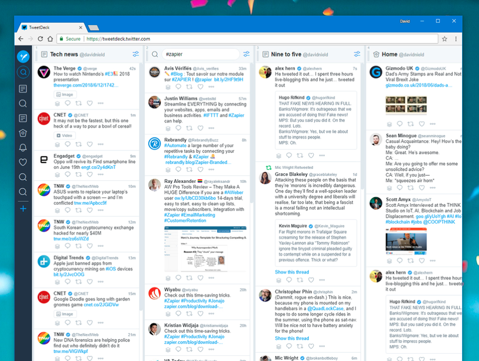 TweetDeck screenshot