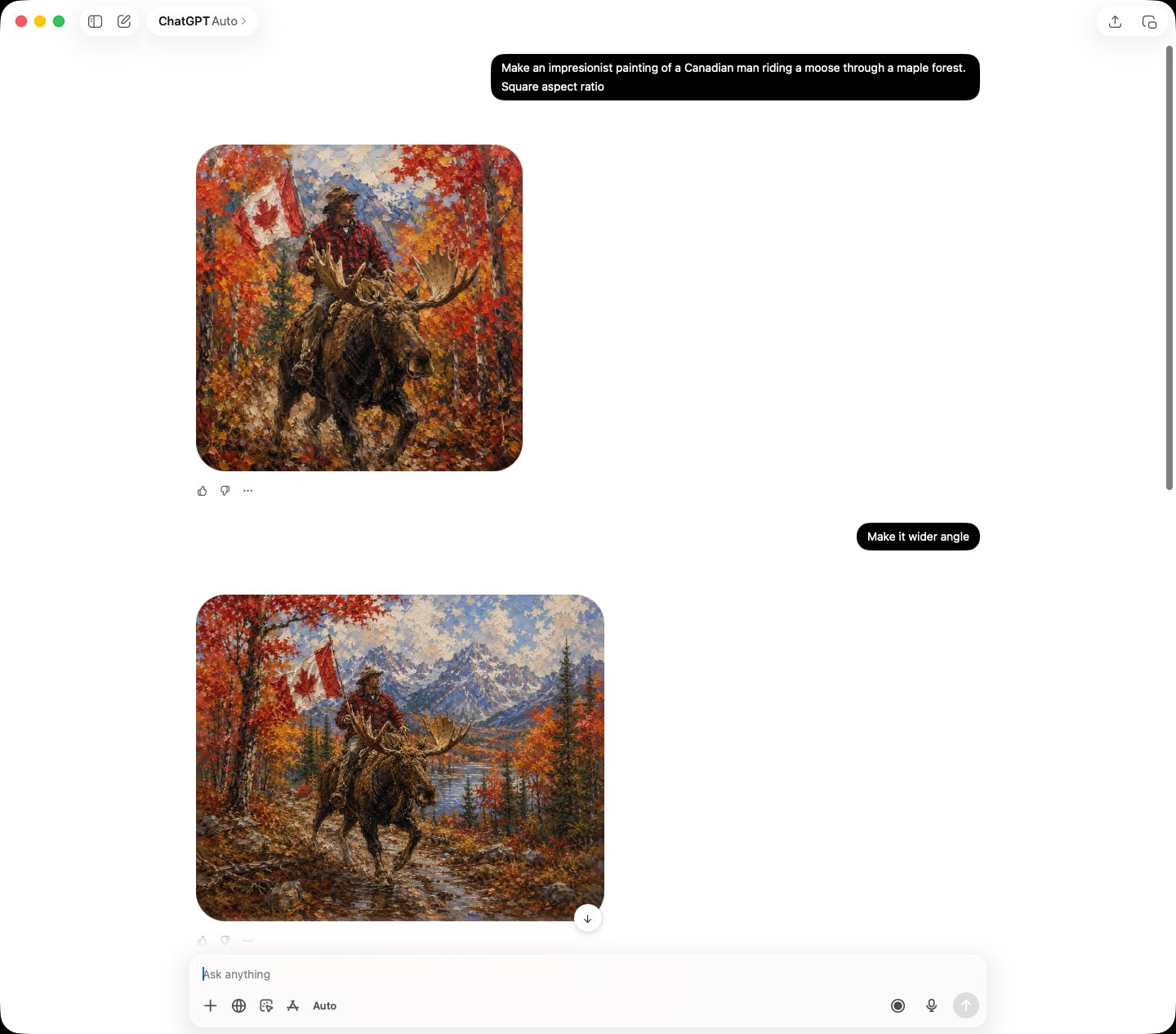 Using the image generator in ChatGPT