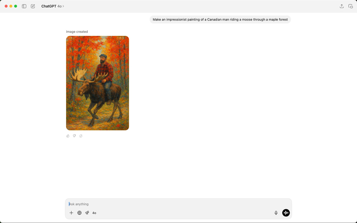 Using the image generator in ChatGPT
