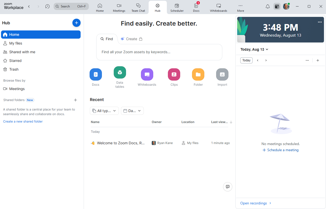 The Zoom desktop app