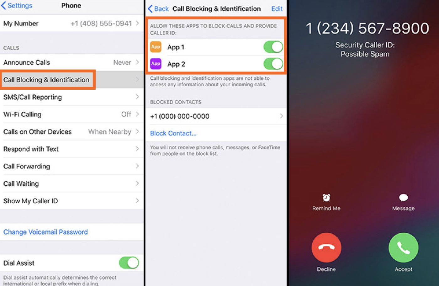 Enable spam call blocking on your iPhone