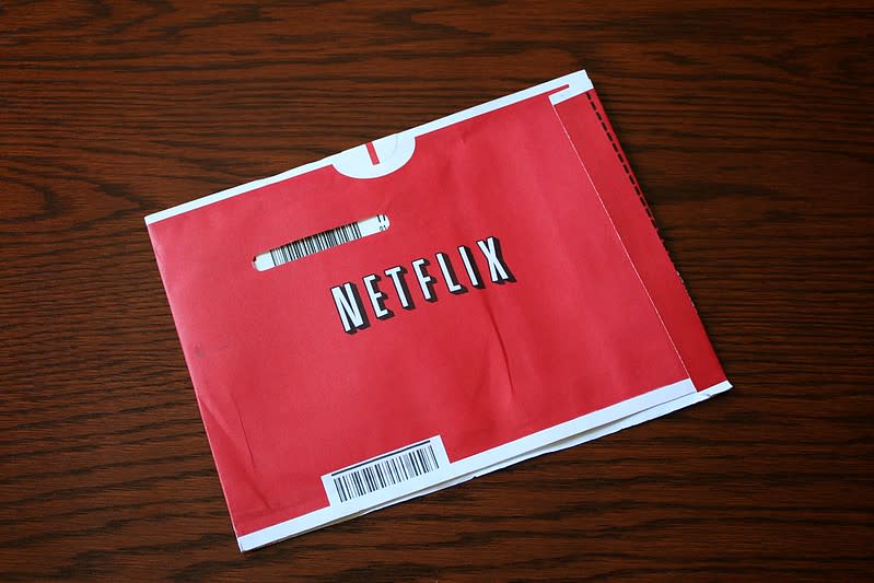A Netflix DVD in its case