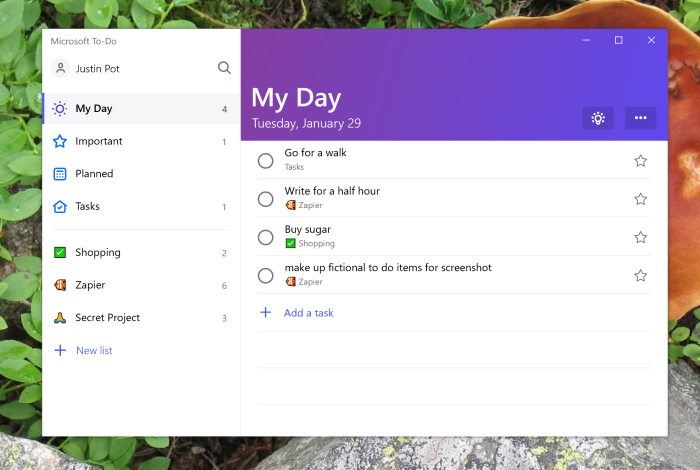 Microsoft To-Do screenshot