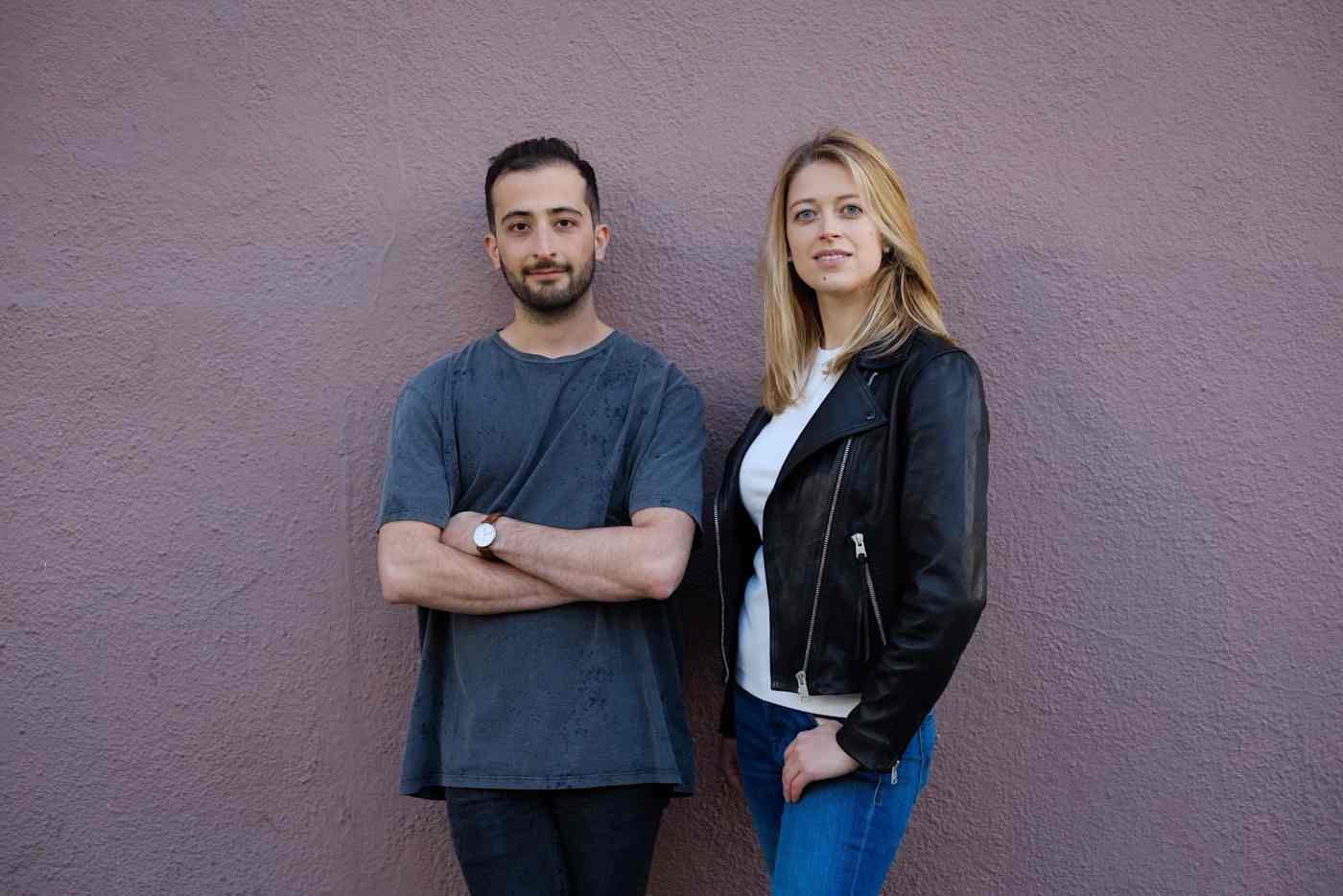 OpenPhone founders Mahyar Raissi, left, and Daryna Kulya.