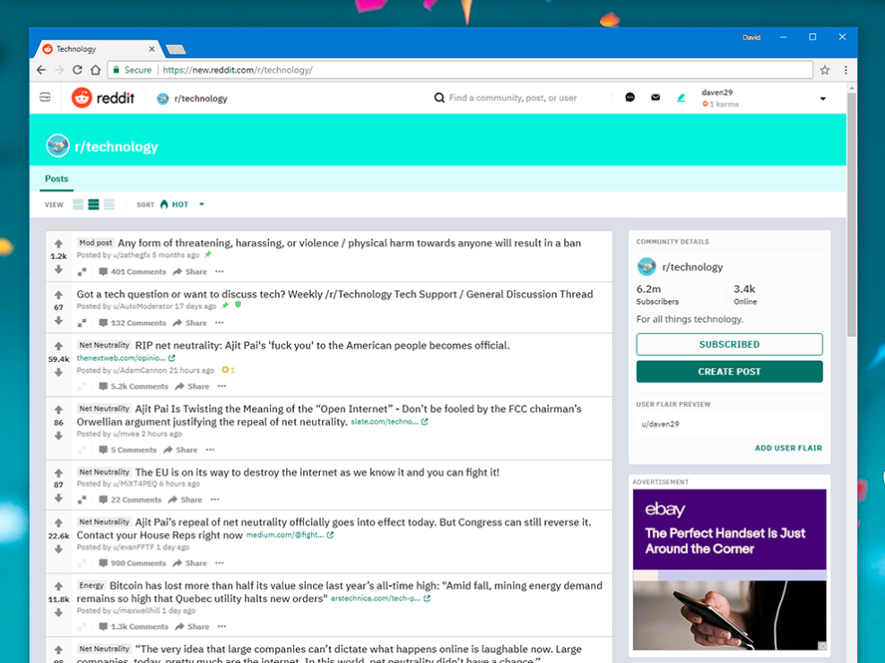 Reddit screenshot