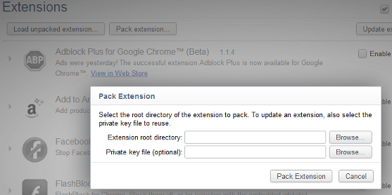 Packaging a Chrome Extension