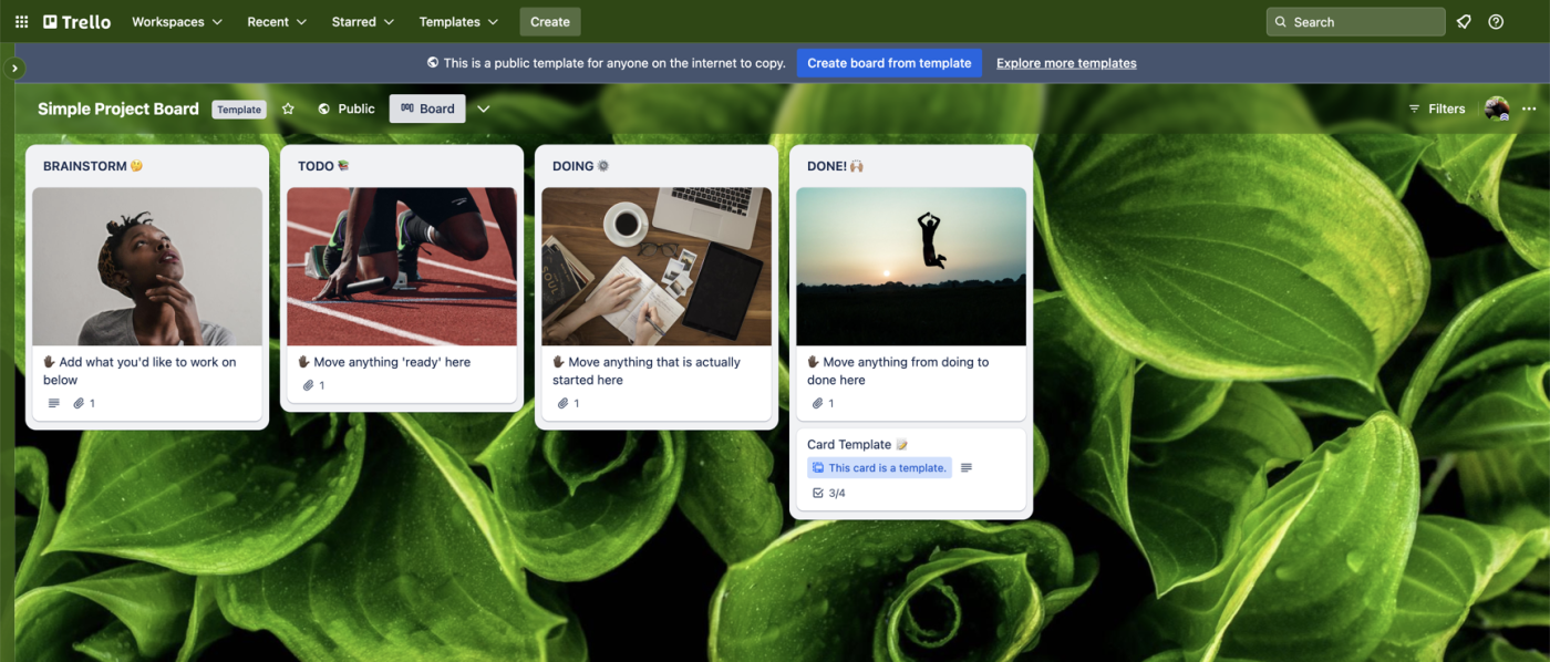 Screenshot of the Trello interface