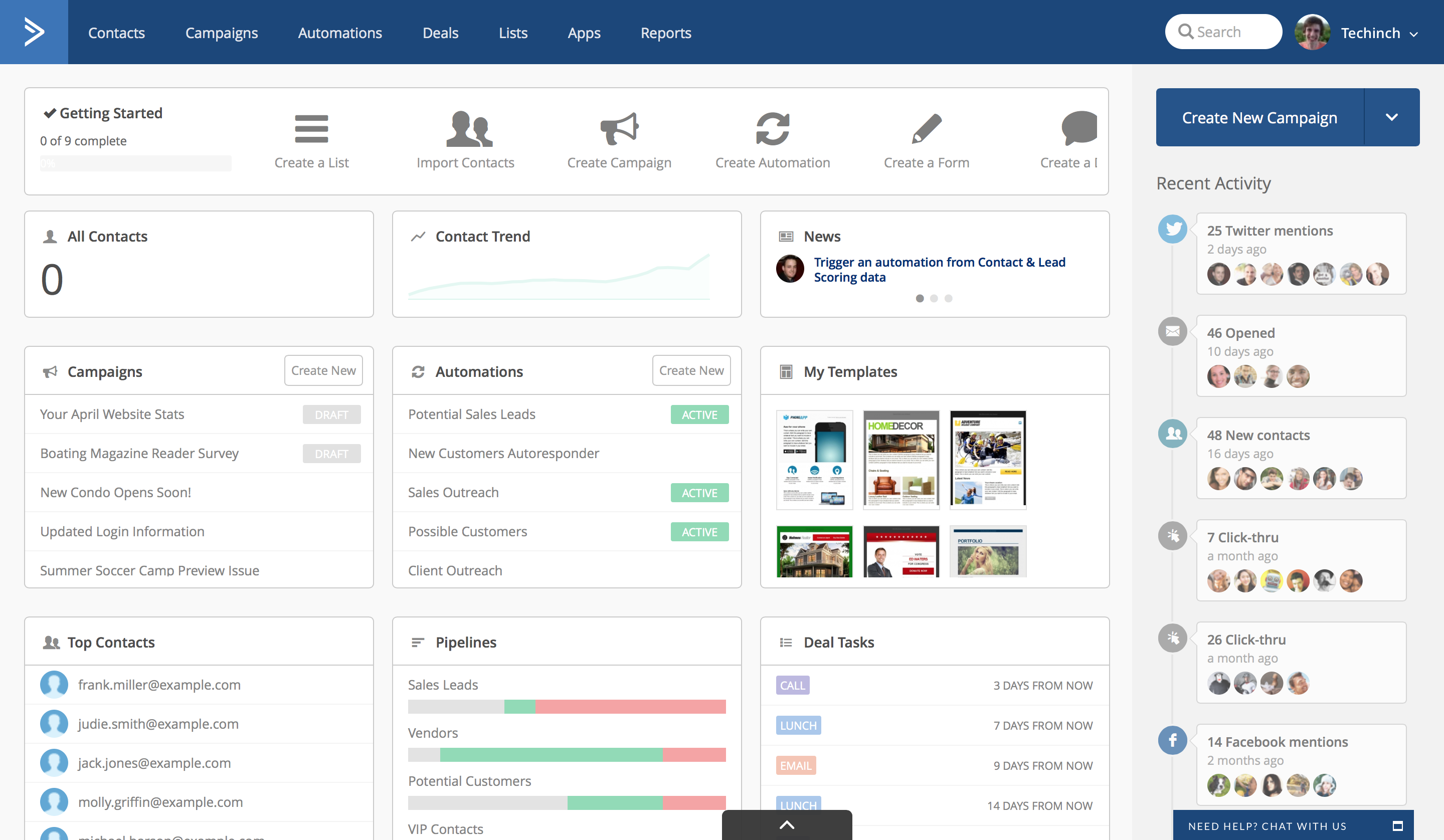 ActiveCampaign screenshot