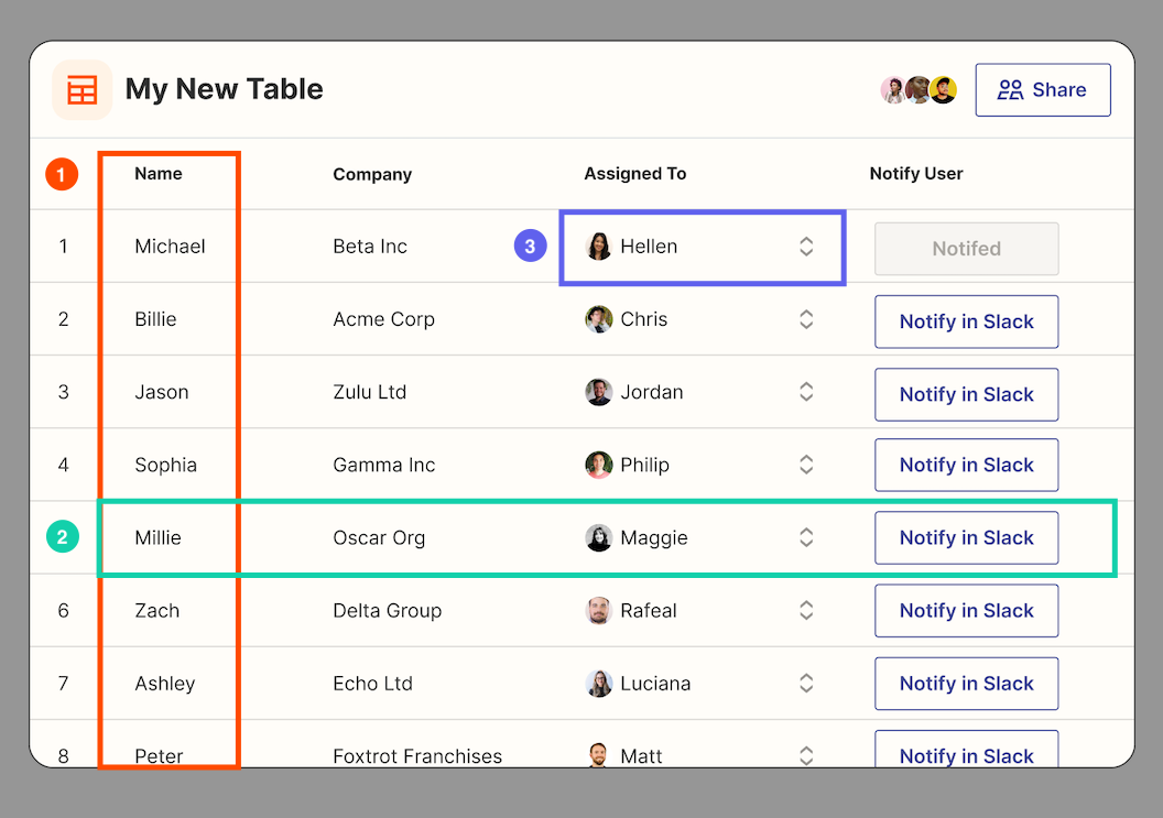 find a specific airtable table with zapier