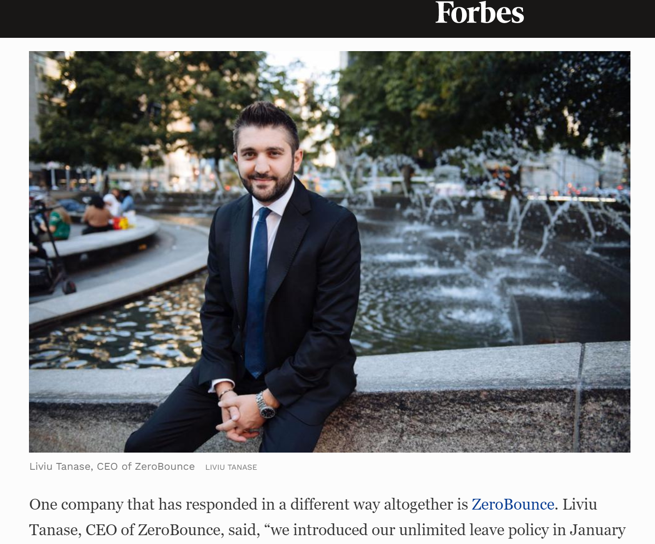 ZeroBounce CEO featured in Forbes